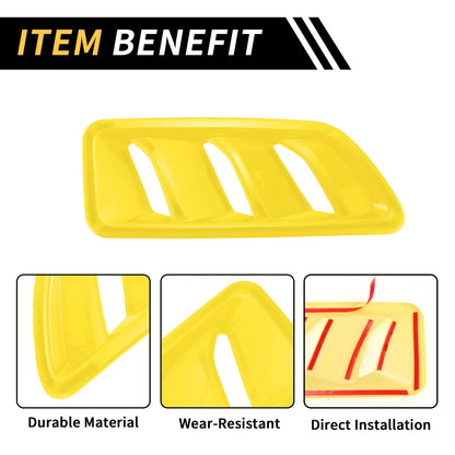 Front Hood Air Outlet Vent Cover Trim for Jeep JL JLU (2018-2024) Yellow