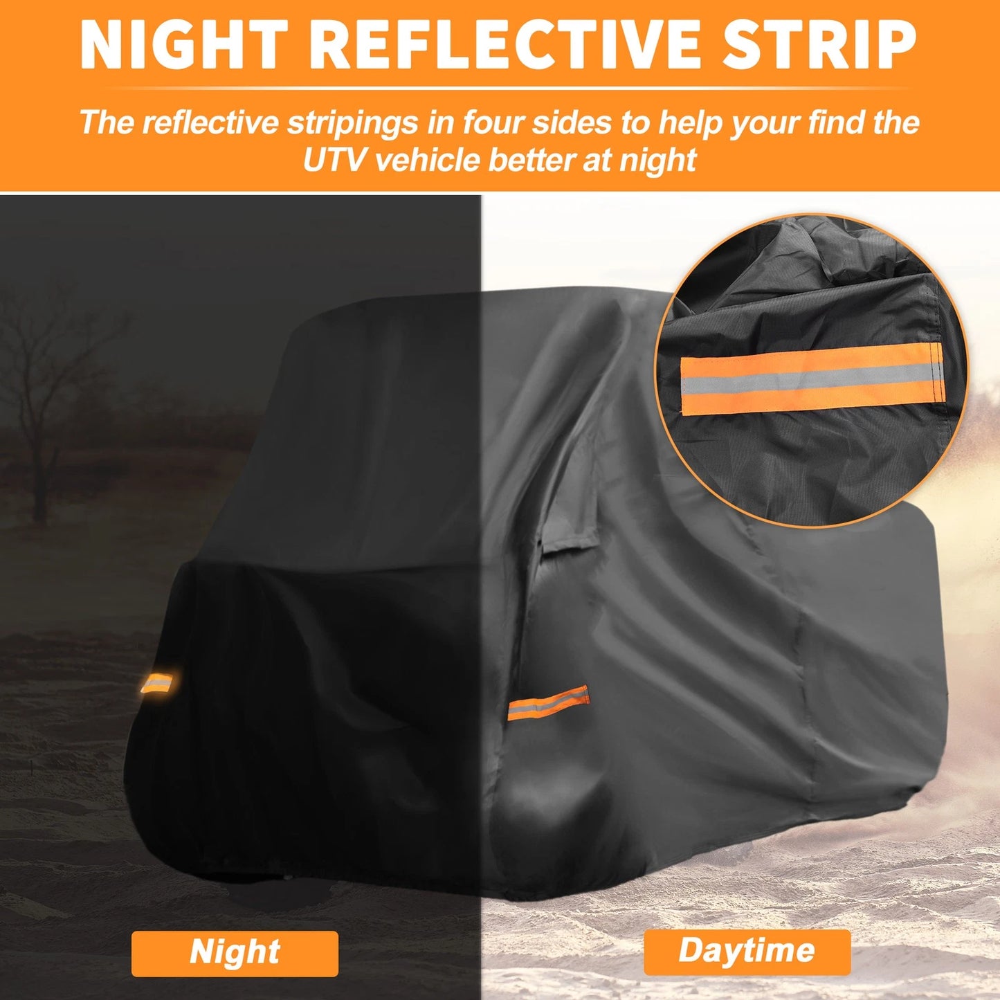 210D-PU Waterproof UTV Cover Side by Side for Kawasaki MULE SX