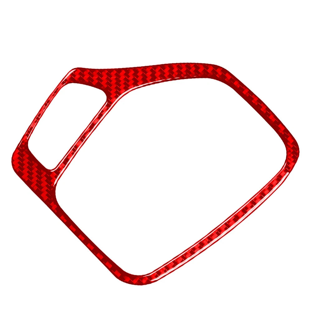 Carbon Fiber Red Gear Shift Panel Cover Trim for Jeep Cherokee (2014-2018)