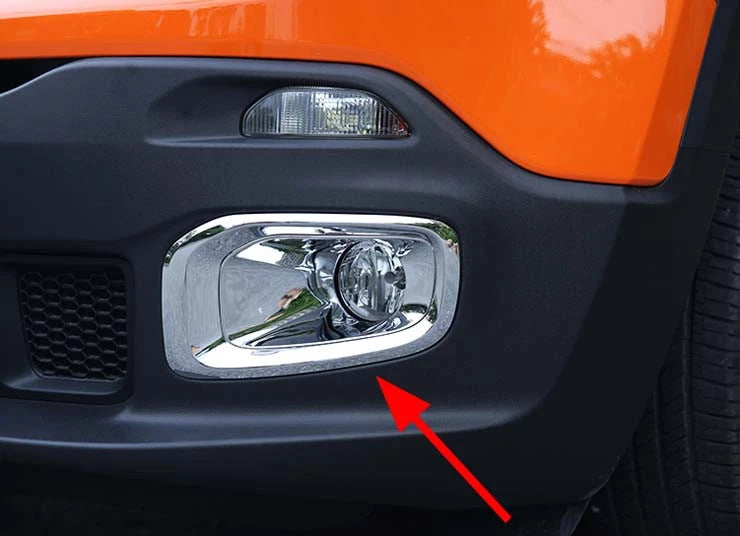 Front Fog Light Cover Trim for 2015-2018 Jeep Renegade (2015-2018)
