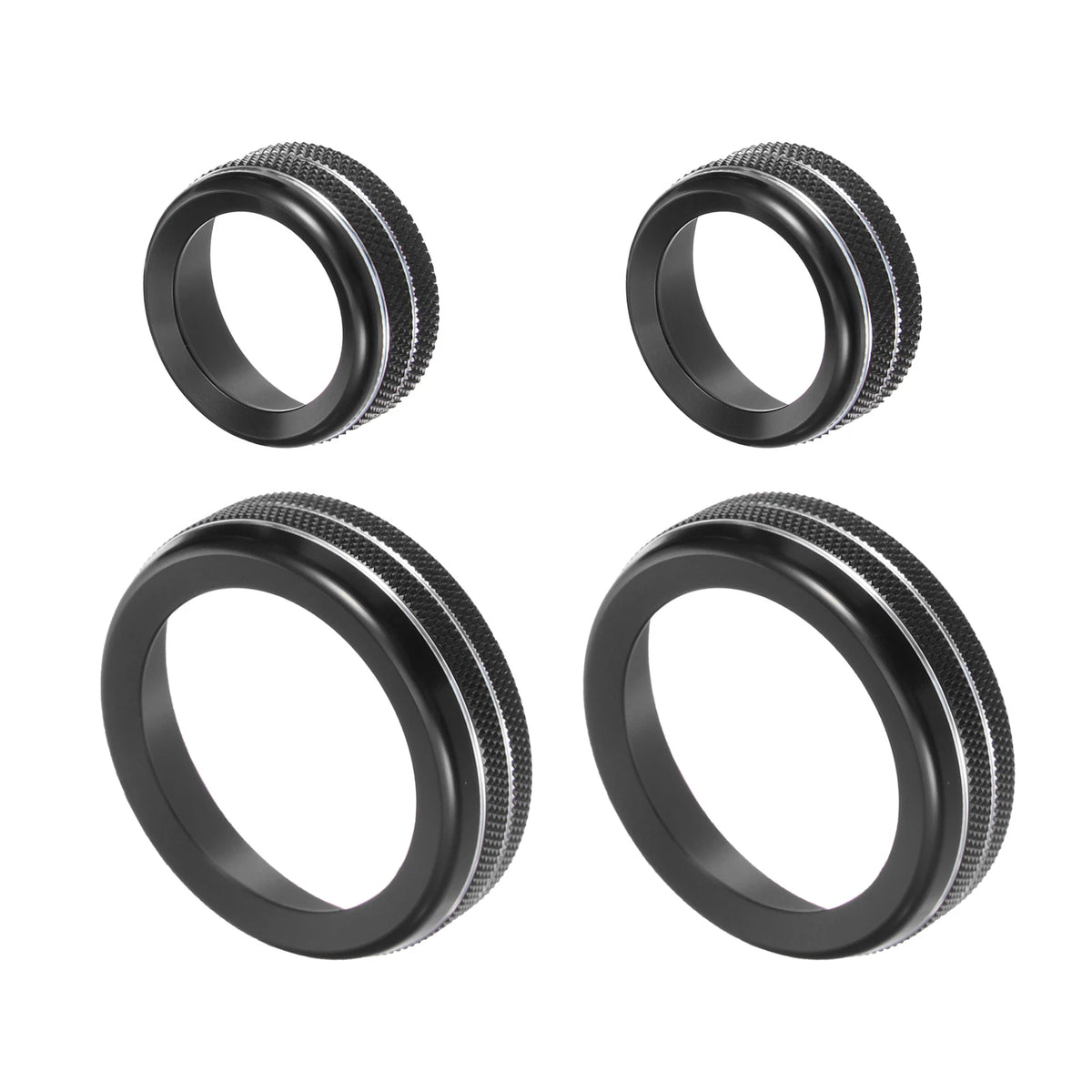 4 x Air Conditioner Volume Tune Knob Decor Rings for Chevy Corvette (2014-2019)