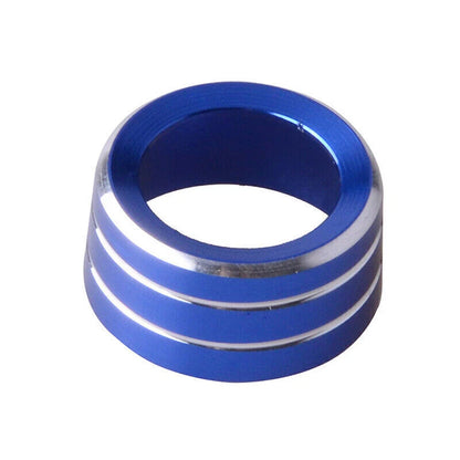 Blue Aluminum Car Auto Release Mirror Switch Knob Trim Cover Assembly