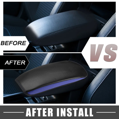 Center Console Cover for Mitsubishi Outlander Carbon Fiber Black Blue