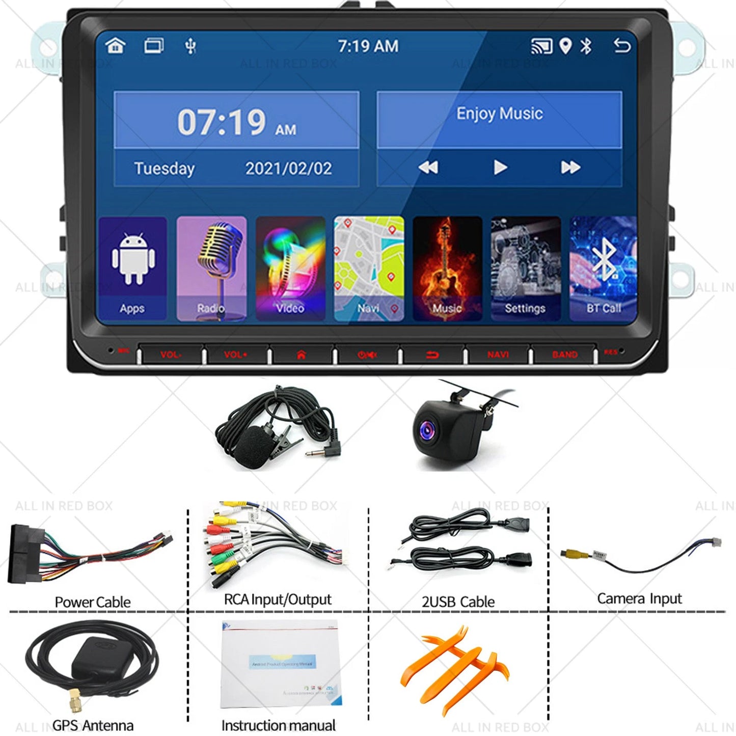 9" In-Dash Head Unit CarPlay Bluetooth WiFi for VW Amarok (2017-2022)