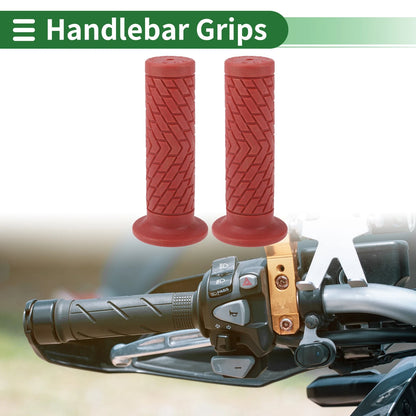 25mm Motorcycle Hand Grips Cover TPU Dark Red