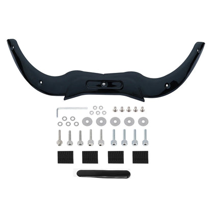 Chrome/Black Windshield Trim for Harley Touring Road Glide (2004-2013)