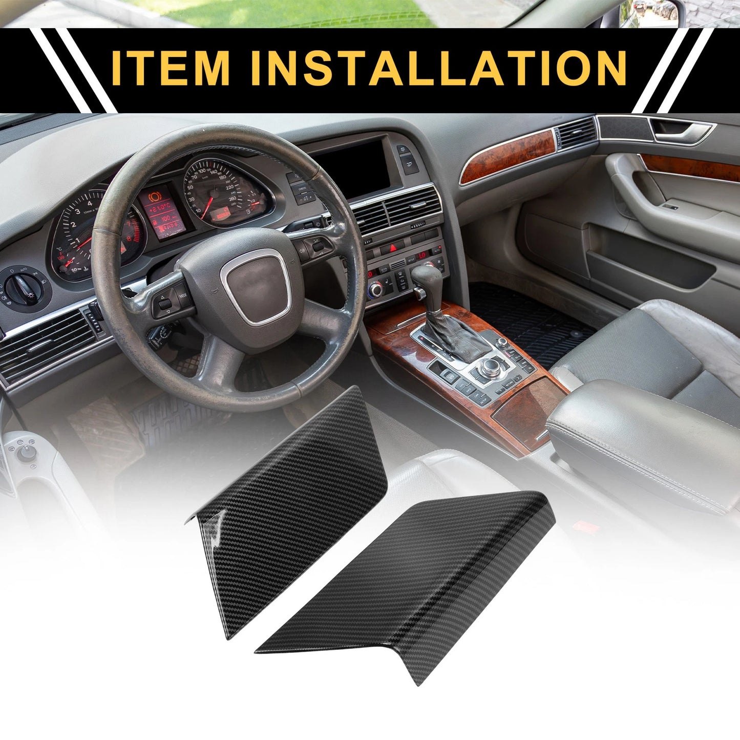 Carbon Fiber Door Panel Handle Covers for Ford F-150 (2021-2024)