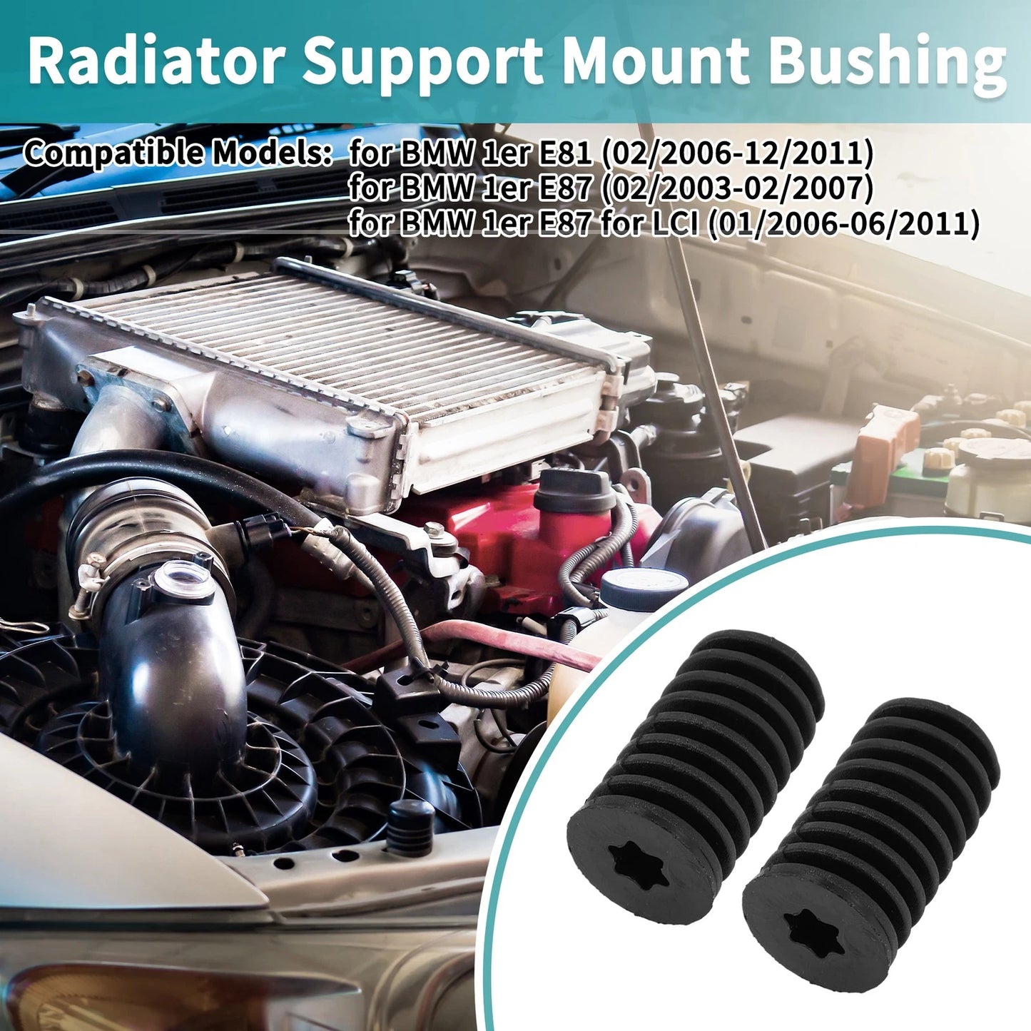 Radiator Mount Brackets for BMW 1 Series E81 (2006-2011)