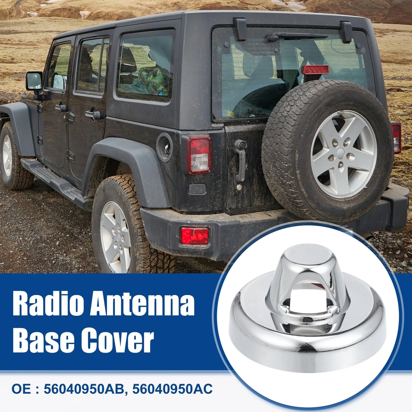 Radio Antenna Base Cover for Jeep Wrangler & Gladiator (2018-2023)
