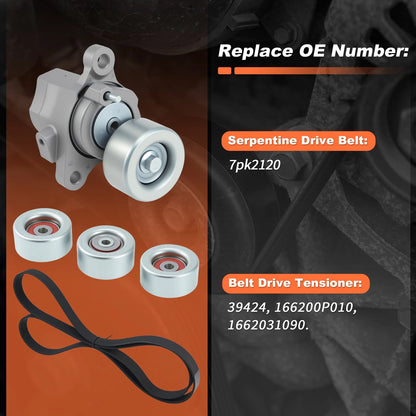 Drive Belt Tensioner Pulley Kit for Toyota Tacoma 3.5L (2016–2023)
