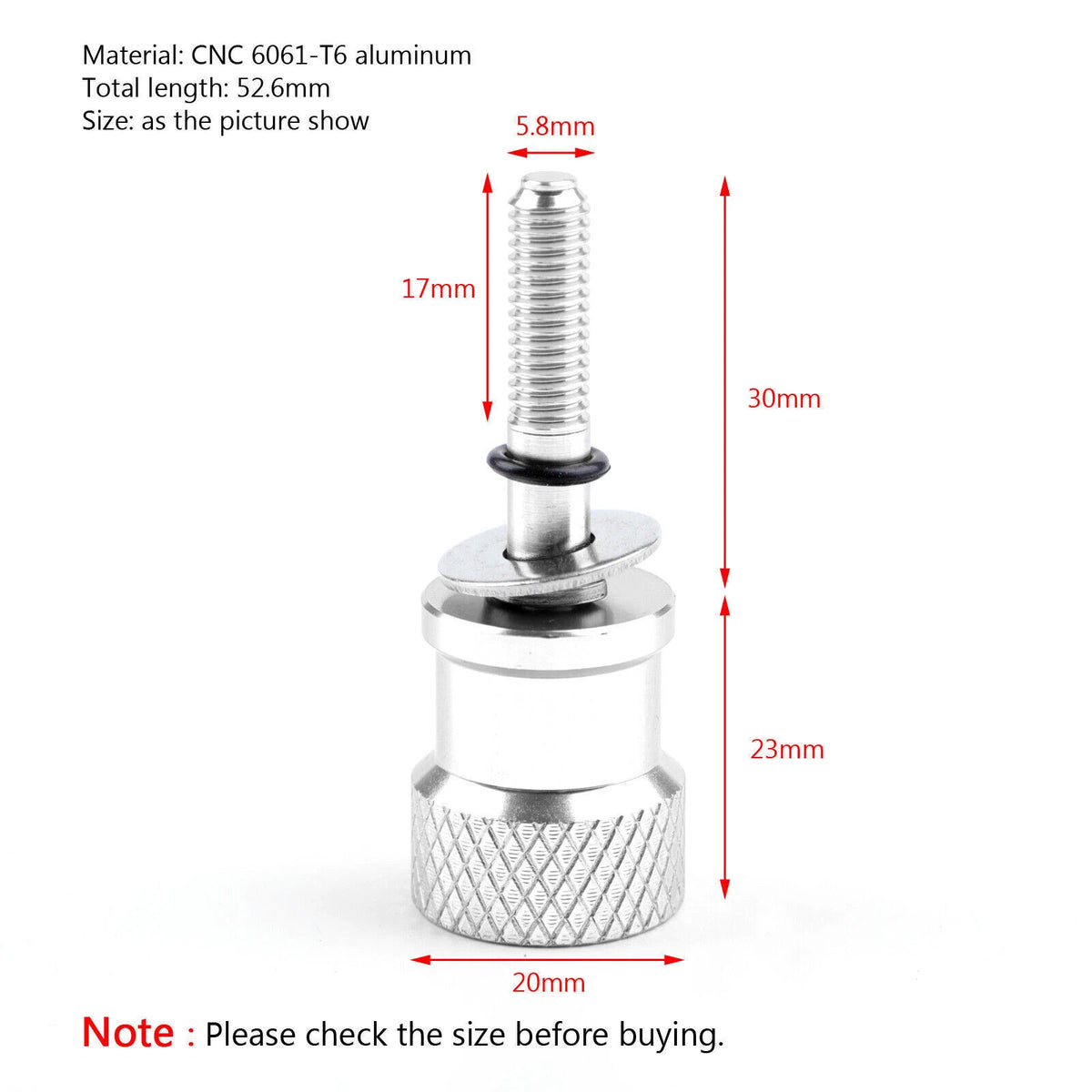Seat Mounting Bolt for BMW R NineT, Scrambler, Urban, Racer (2014-2023)