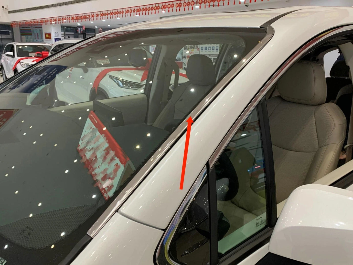 Windscreen Cover Trim for Toyota Sienna Stainless Steel 2 x (2021-2023)