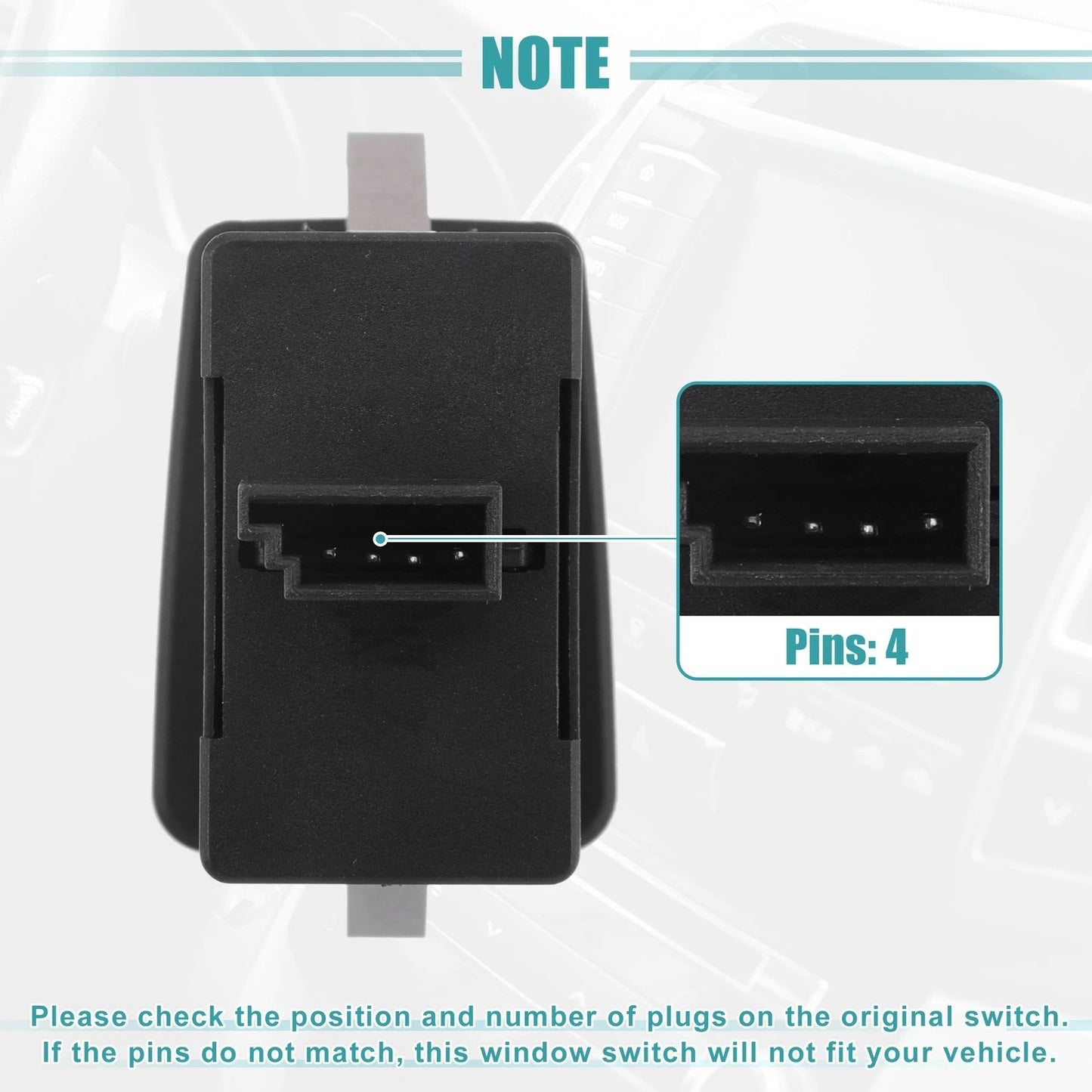 Front Left Driver Side Master Power Window Switch for BMW 323i (1999-2000)