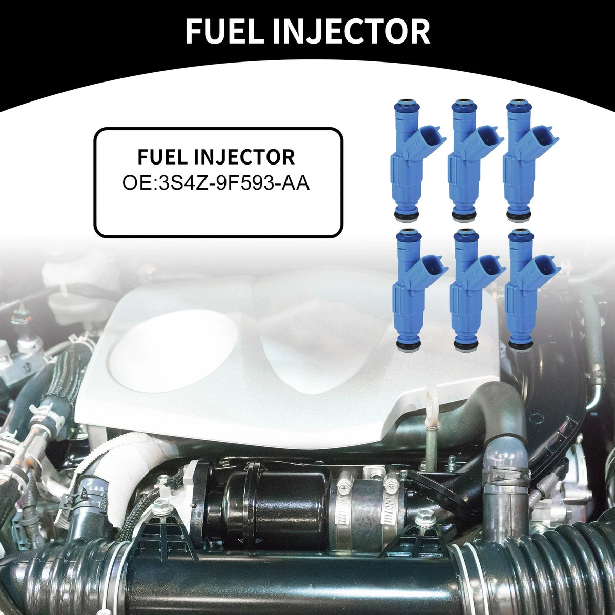 Fuel Injector 4.0L Blue 6 x for Jeep Cherokee (1999-2001)