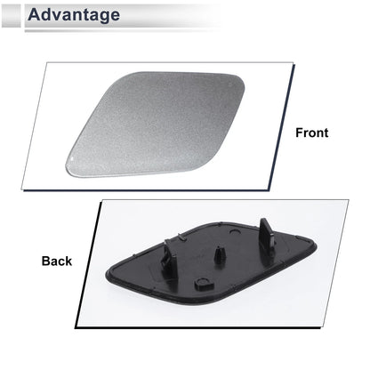 Gray Front Left Bumper Headlight Washer Nozzle Cover for Volvo XC60 (2010-2017)