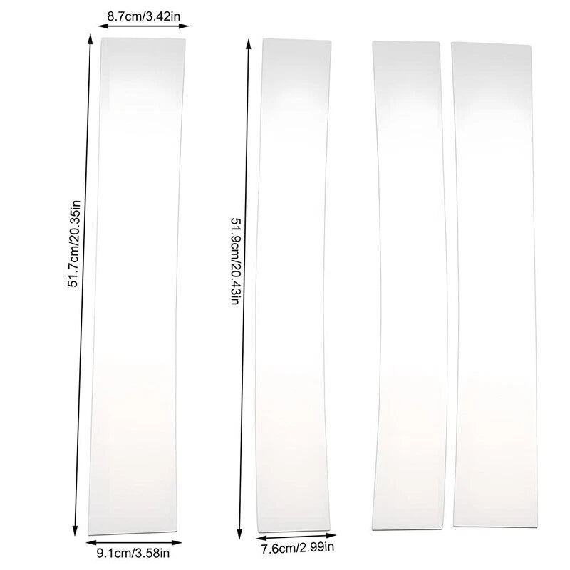 4PC Chrome Pillar Posts Door Trim for 2007-14 Cadillac Escalade ESV EXT