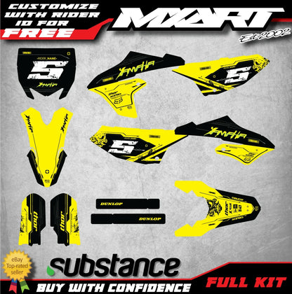 Custom Graphic Kit CITY STYLE Decals for Yamaha YZ 65 (2015-2023)