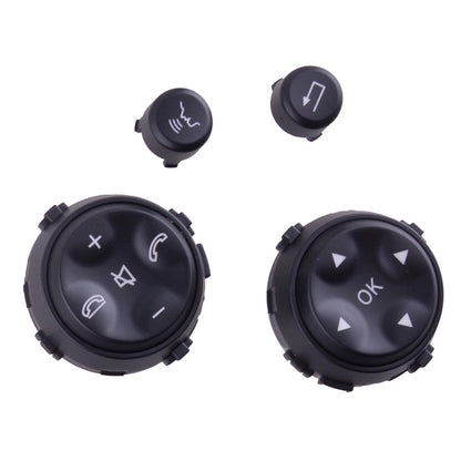 4x Black Steering Wheel Switch Knobs for Mercedes-Benz W221 S Series (2006-2009)