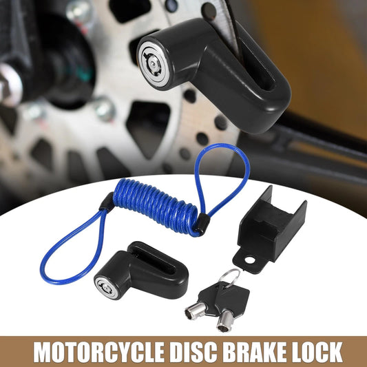 Universal Motorcycle Disc Brake Lock with Blue Rope Set