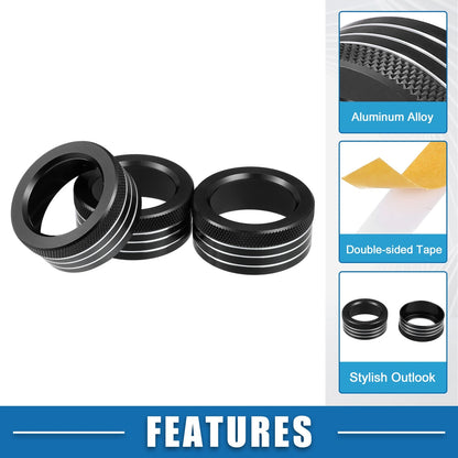 Car AC Audio Volume Knob Cover 3 x for Subaru BRZ Toyota 86 (2013–2021)