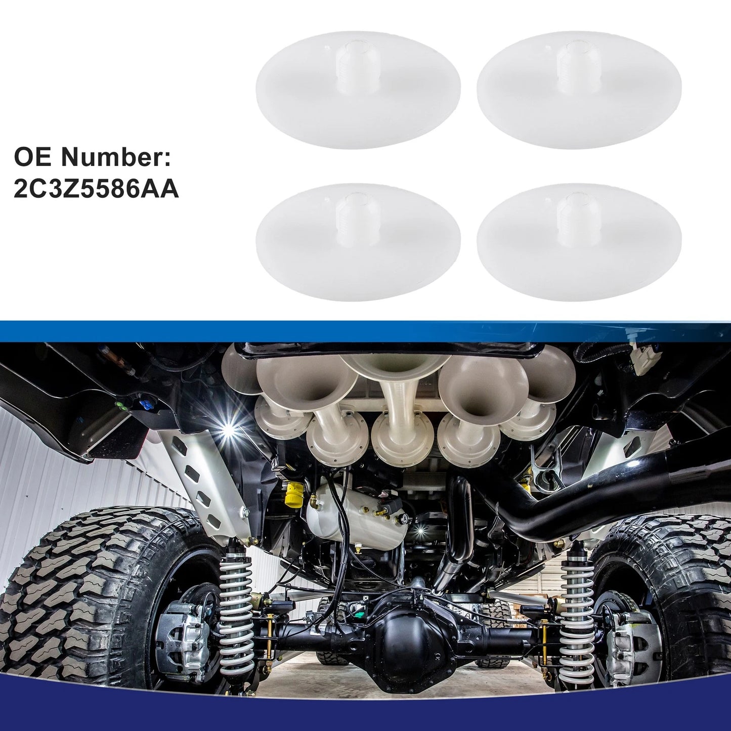 4 x Leaf Spring Helper Insulator Pad Bushings for Ford E-350