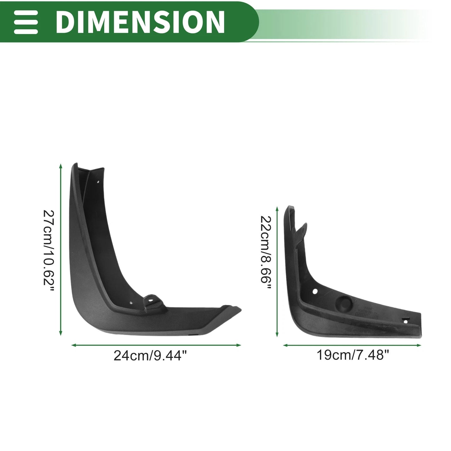 Front & Rear Mud Guards for Infiniti QX30 (2016 - 2019)