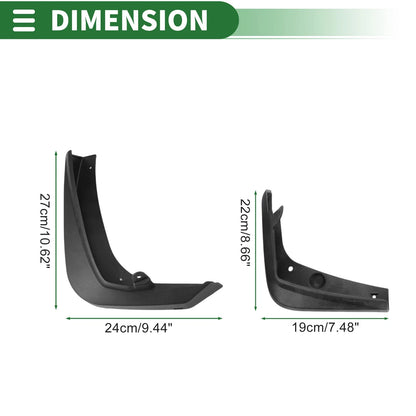 Front & Rear Mud Guards for Infiniti QX30 (2016 - 2019)