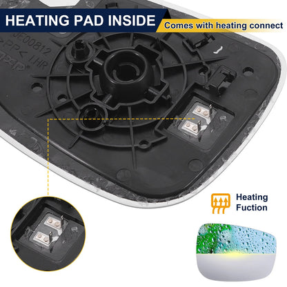 Heated Right Passenger Side Mirror Glass w/Backing Plate for Mazda CX-3