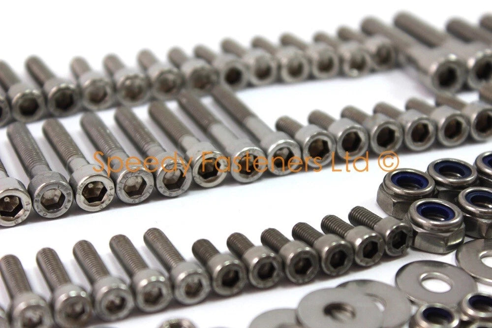 207 piece Universal Stainless Fairing & Frame Bolts Wellnut Clips