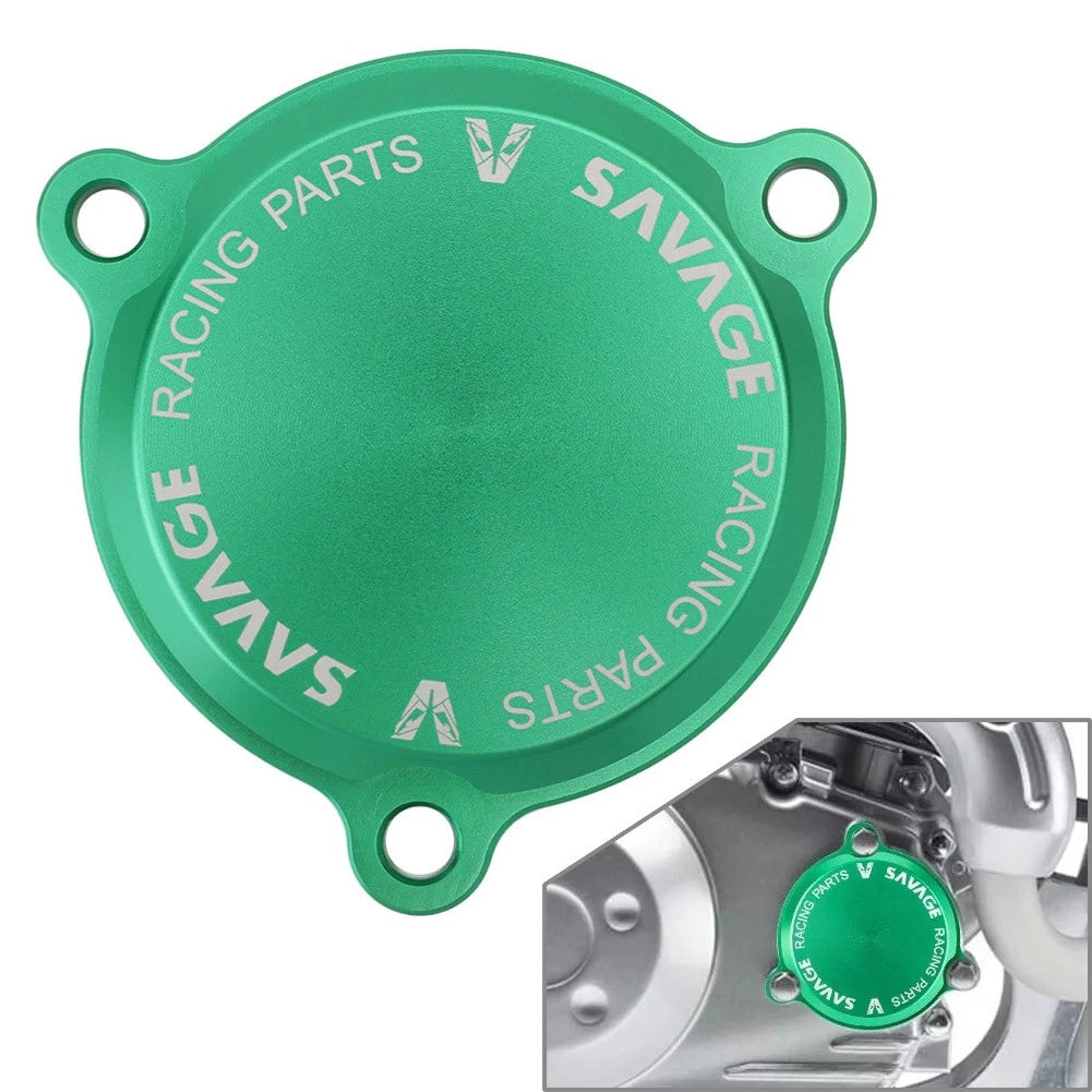 Engine Oil Filter Cover Cap Green for KAWASAKI KLX 140 140L 2018-2023