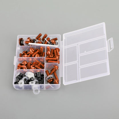 158 Piece M5/M6 Bolt Set for Orange Aluminium Fairing Trim