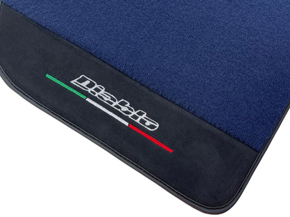 Dark Blue Floor Mats for Lamborghini Diablo (1990-2001) with Alcantara Leather