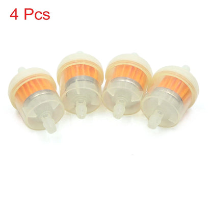 4 x 6mm Dia Hose Gasoline Inline Gas Oil Fuel Filter with Magnet for Motorcycle