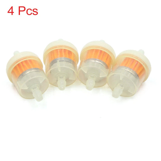 4 x 6mm Dia Hose Gasoline Inline Gas Oil Fuel Filter with Magnet for Motorcycle