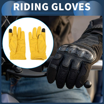 Motorcycle Gloves / L 23x11cm 1 Pair / Sheep Leather Gloves for Motorcycle