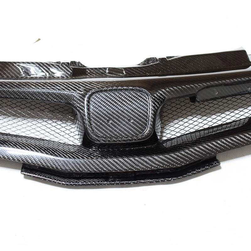 Carbon Fiber Front Bumper Grille Cover For Civic Type-R FN2 2008-2011 2009
