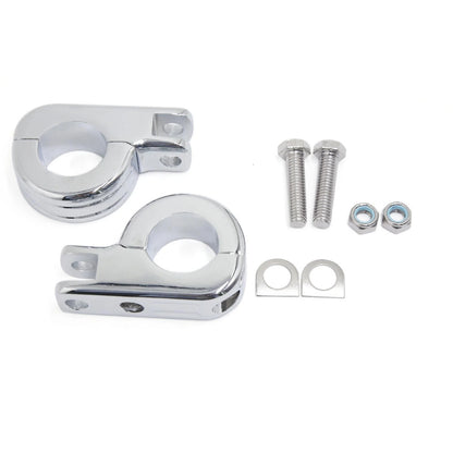 1.25" / P Clamp On / Footpegs Mount for Harley Davidson Chrome Universal