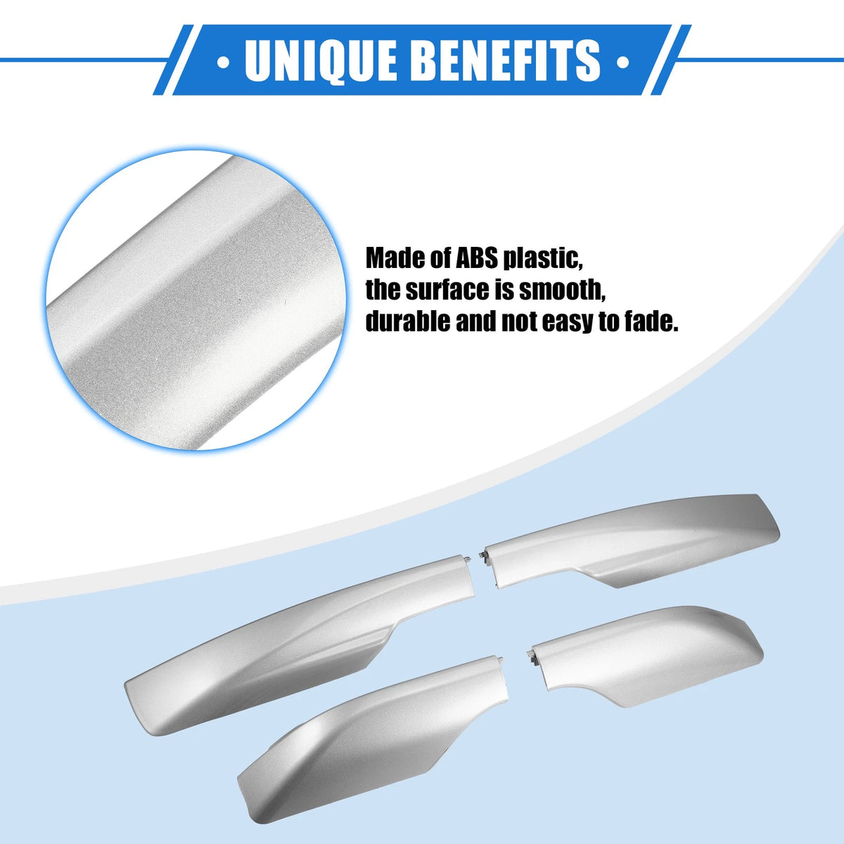 4 x Car Roof Rack Side Rails End Covers for Toyota RAV4 (2006-2012)