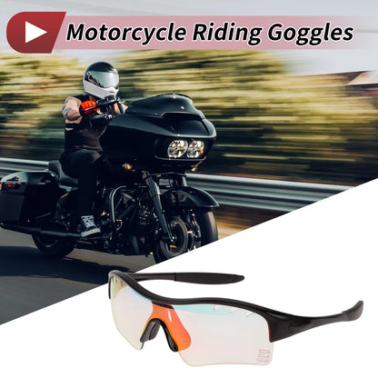 Goggles / 1 x Motorcycle Goggles Light Red Lens Black Frame PC TPU for Bike