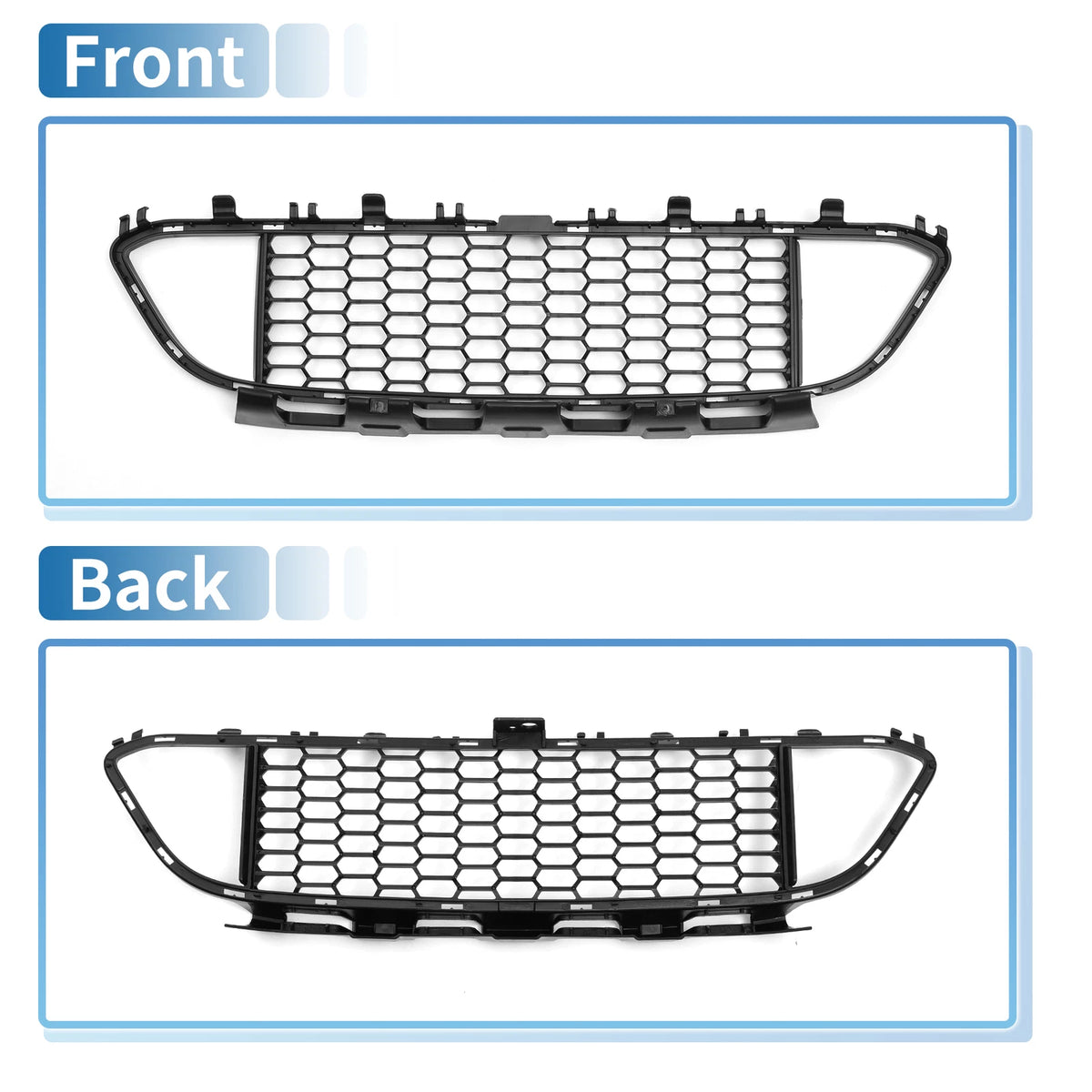 Front Lower Bumper Grille for BMW 320i 2013-2018 Base 2.0L L4 - Gas Black