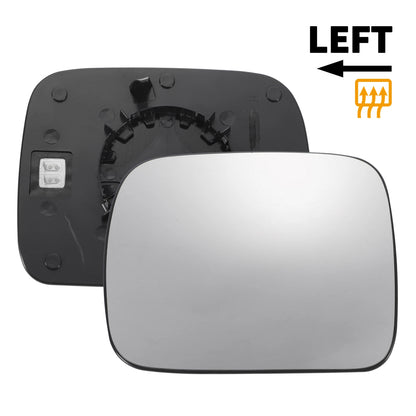 Left Side White Mirror Glass w/ Back Convex Heated for Ford Maverick (1993-2000)