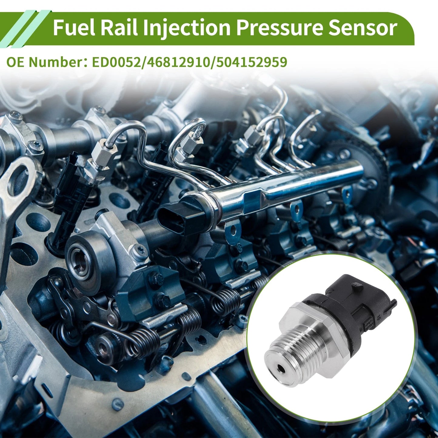 Fuel Injection Pressure Sensor for Volvo XC60 2.4D D3 D4 AWD (2008-2017)