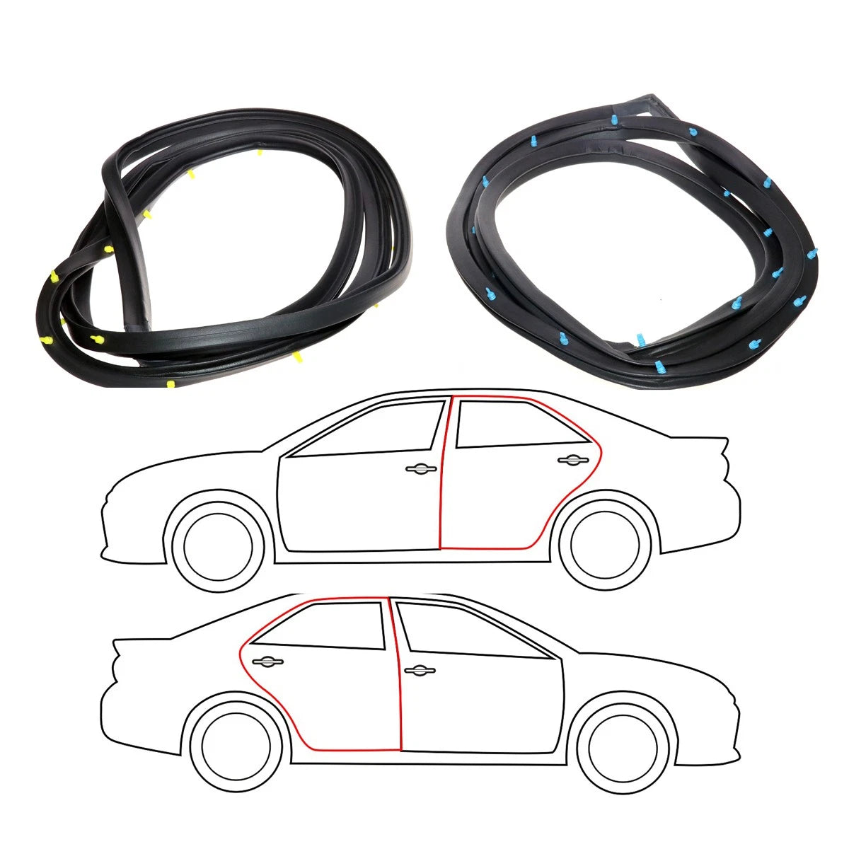 Rear Door Weatherstrip for Mazda Familia Hatchback 323 GLC 1977-1980