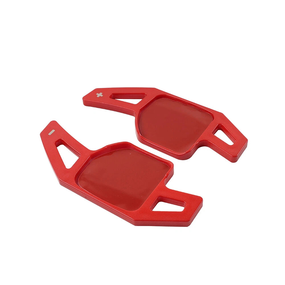Red Steering Wheel Paddle Shifter Extensions for Audi A3 A4 A5 A6 (2006-2020)