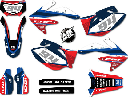 Graphics Kit for Honda CRF 450 X - Fluid Style Decals (2005-2017)