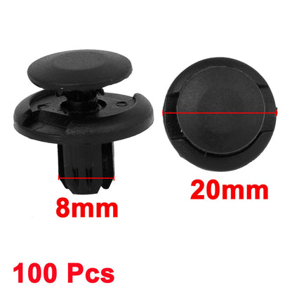 100 Pcs 8mm Nylon Rivet Fasteners for Honda Accord (2003-2007)