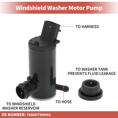Windshield Washer Pump w/ Grommet for Honda Fit (2007-2014)
