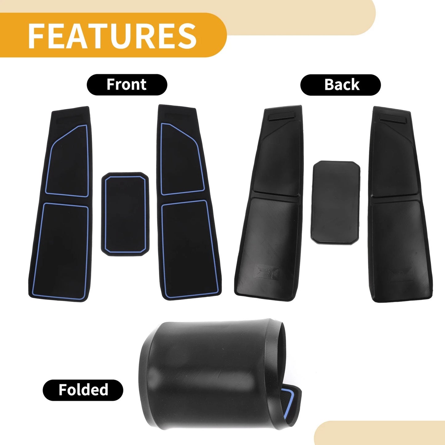 Dashboard Cover for Ford Bronco Accessories Black Blue (2021-2024)