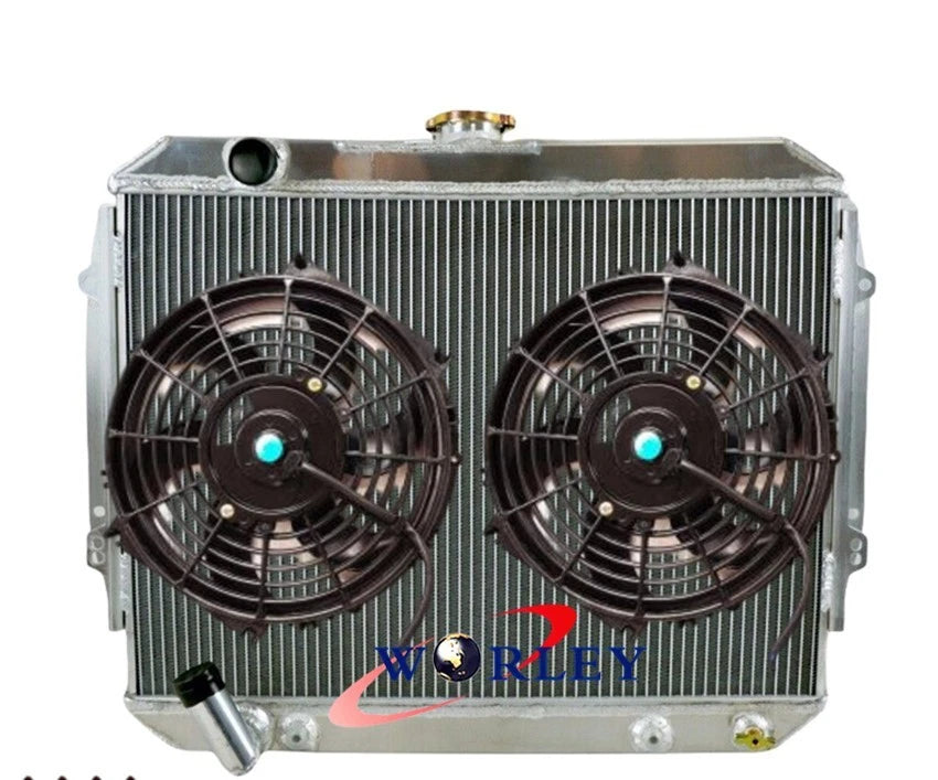 2 Row Aluminum Radiator + Fan for Mitsubishi Triton 3.0L (1990-1996)