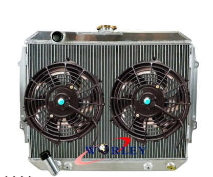 2 Row Aluminum Radiator + Fan for Mitsubishi Triton 3.0L (1990-1996)